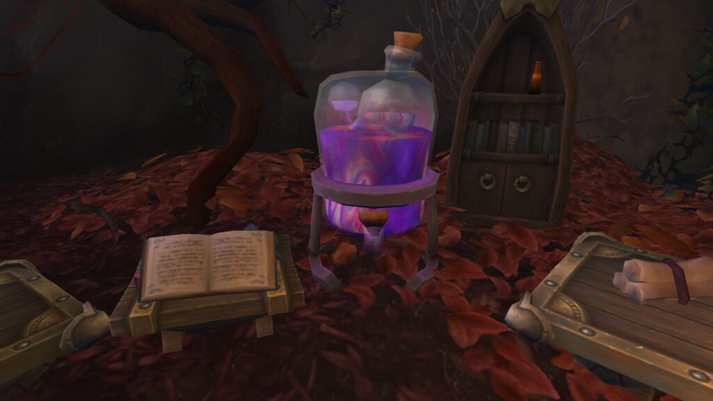 WoW a book and a flask with a mysterious potion